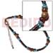 Shell Anklets Wood Beads Coco Anklets 2-3mm Black Coco Heishe W/ Blue/nat. Brown/wood Beads/glass Beads Combi