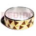 Coco Bangles Laminated Inlaid Crazy Cut Coco/ Mop In 1 Inch Stainless Metal / 65mm In Diameter