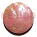 Shell Pendants 40mm Round Pink Hammershell Cracking W/ Resin Backing