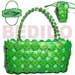 Native Bags Green Coco Flowers W/ Inner Lining