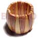 Shell Bangles Palmwood & Nangka Combi Wood Elastic Bangle Ht=60mm Thickness=10mm
