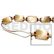 Philippine Belts Macrame Belt Weaven Woven Shell Beads Coco Beads Strands Components Jewelry 10 Pcs. 36mmx50mm Rectangular Mop Belt