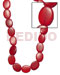 Bone Horn Beads Components Red Horn Flat Oval 16mmx22mm