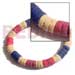 Shell Bracelets 7-8mm Coco Heishe Blue/red/bleach Combi Elastic