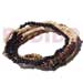 Shell Bracelets 5 In One 2-3m Brown Tones Coco Pklt / Heishe Elastic
