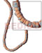 Coco Beads Splashing 4-5mm Coco Pklt. Melon W/ Splashing