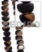 Ebony Beads Black Tiger Camagong Beads Camagong Slice Melon Tiger 22x27x12mm / 19 Pcs.per Strand