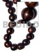 Ebony Beads Black Tiger Camagong Beads Tiger Camagong Round Wood Beads 25mm / Per Pc.