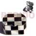 Gifts and Decorative Items Stainless Metal Casing W/ Inlaid Black Tab/troca Checkered