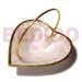 Gifts and Decorative Items Capiz Heart Basket 55mmx60mmx45mm