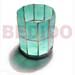 Gifts and Decorative Items Round Aqua Blue Capiz Candle Holder 11cmx14cm