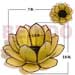 Gifts and Decorative Items Colored Lotus Capiz Yellow Flower Candle Holder / W=7in Base=2.8 In H= 2.8 In / Big