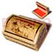 Inlayed Wooden Jewelry Box Bamboo W/ Pandan Jewelry Box / Small L=95mm X W=60mm X H=47mm