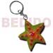 KeyChains Key Chains Starfish Handpainted Wood Keychain 65mm / Can Be Personalized W/ Text