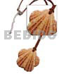 Leather Necklace with Shell Pendants Scallop Palium Pigtim Shell Pendant In Leather Thong