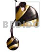 Leather Necklace with Shell Pendants 40mm Brownlip Zebra Pendant W/ Embossed Skin In Leather Thong
