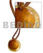 Leather Necklace with Shell Pendants 40mm Round Mop & 30mm Brownlip Pendant In Leather Thong