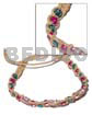 Macrame Necklace Glass Beads Cord Macrame