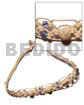 Macrame Necklace Macrame Choker W/ Bonium Shells And Glass Beads