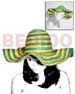 Native Hats Buri Scallop Hat Col. L. / Yellow/green Combi / L33
