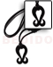 Bone Horn  Necklaces 40mm Black Celtic Carabao Horn Double Hook On Adjustable Leather Thong