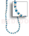 Coco Necklace 4-5mm Coco Pukalet Blue/wht Tones