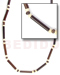 Coco Necklace 2-3mm Dark Brwn Bamboo Tube/2-3mm Wht/brwn Cocopklt