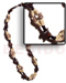 Coco Necklace Nassa Tiger W/ Sq. Cut Brownlip, 2-3mm Coco Pklt. Bleach & Glass Beads Combi