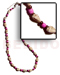 Coco Necklace Nassa Tiger W/ 4-5mm Black Coco Pklt. Combi W/ Pink Glass Beads