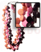 Coco Necklace 3 Layers 10mm Black/pink/peach Coco Sidedrill