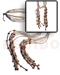 Coco Necklace Scarf Necklace - 6 Rows 2-3mm Coco Heishe Bleach White W/ 8mm Asstd. Round Wood Beads Accent / 44 In.