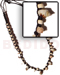 Coco Necklace Black Macramie W/ Bleach 4-5 Coco Pklt And Frog Shell