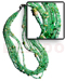 Resin - Glass Beads Necklaces 8 Rows Light Green Glass Beads W/ 4-5mm Coco Pklt Accent