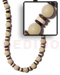 Seeds  Necklaces White Buri Beads Seed Beads W/ Blk/brwn/bleach Coco Pklt