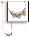 Seeds  Necklaces 3 Pc. 10mm Round Hammershell W/ Buri Seeds In Wax Cord