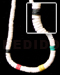Shell Necklace Graduted White Shell In Rasta Combi