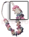 Shell Necklace Pastel Crazy Cut Shells In 4-5mm White Clam Combi