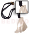 Shell Necklace Black Macrame W/ 65mmx50mm Kabibe Shell Pendant