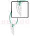 Shell Necklace Pastel Green 2-3 Coco Heishe W/ Shell Skeleton Pendant