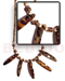 Shell Necklace 2-3 Coco Heishe Tiger W/ Cowrie Shell Sticks