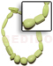 Wooden Necklace Natural Wood Beads Dyed In Lime Green