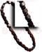 Wooden Necklace Round Camagong Tiger Wood Beads W/ Dice Camagong Tiger Combi