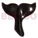 Bone Horn Pendants Black Horn Mermaids Tail 45mm
