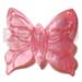Bone Horn Pendants Pink Hammershell 50mm Butterfly