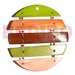 Bone Horn Pendants Segmented Kabibe Shell Circle 55mmm Diameter/ 5 Color Combination