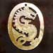 Carved Pendants Oval Mop Dragon Carving 45mm