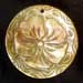 Carved Pendants Round Mop Intricate 5 Petal Flower Carving 40mm