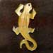 Carved Pendants Lizard Carving Mop 45mm