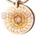 Coco Pendants 50mm Round Coco Pendant W/ Flower Burning Design