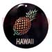 Coco Pendants Round 40mm Blacktab W/ Handpainted Design - Pineapple / Embossed